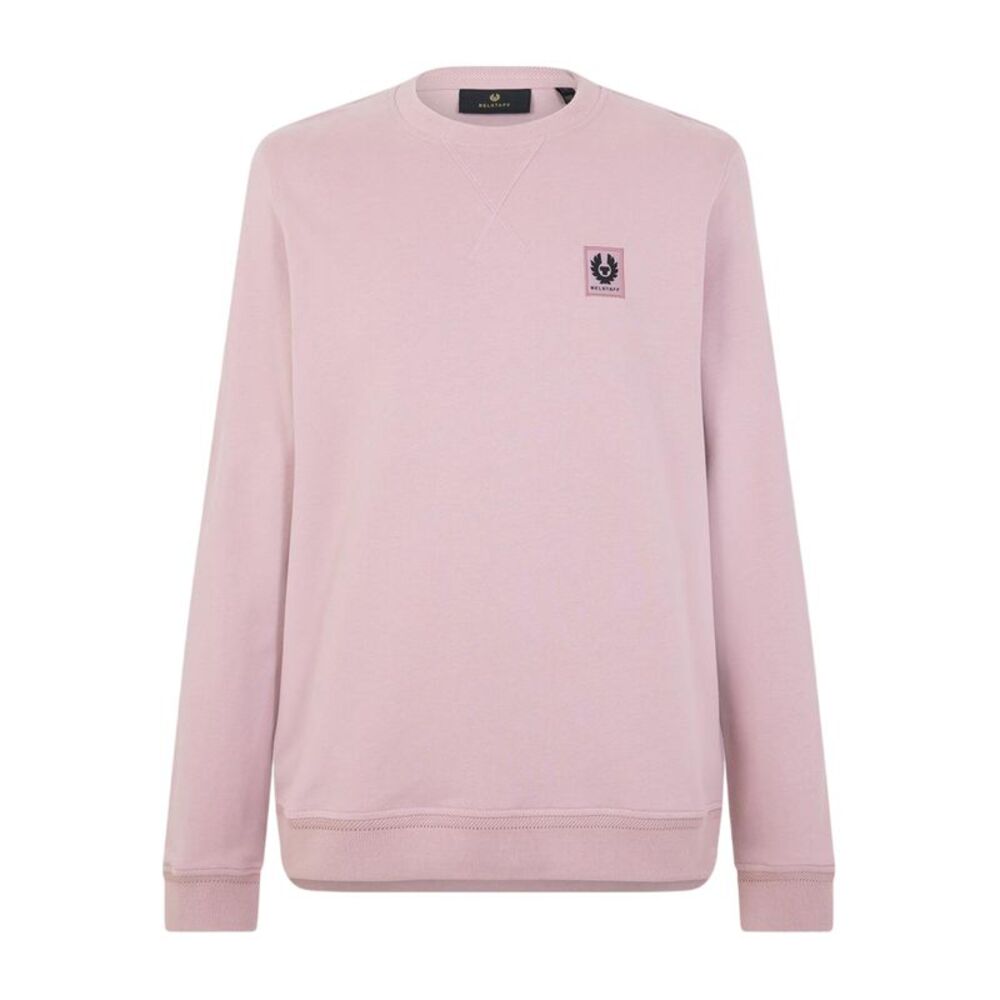 Belstaff Mens Embroidered Logo Cotton Sweatshirt / Woodrose